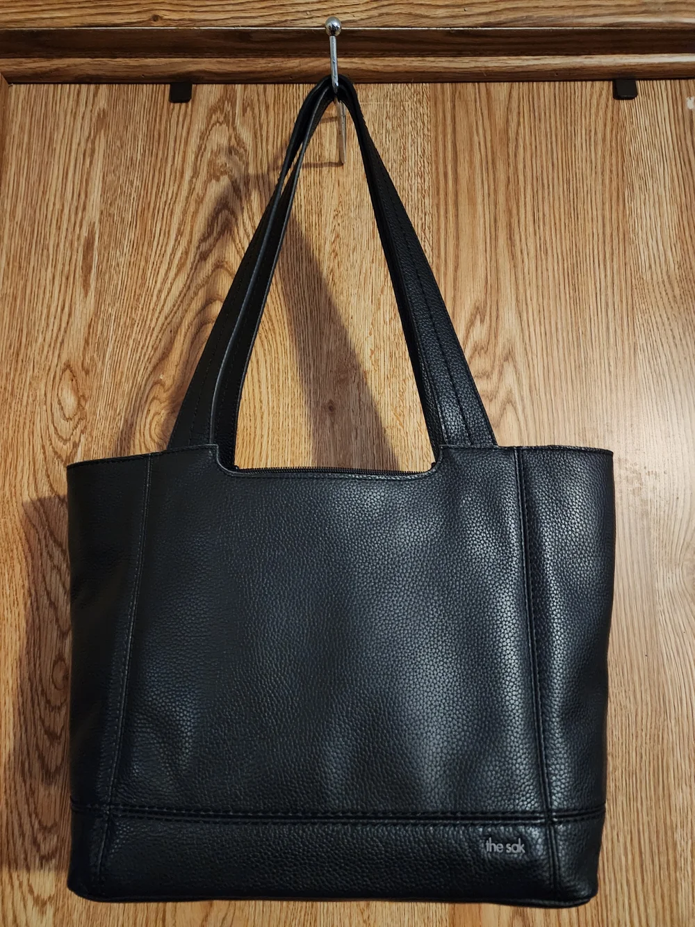 The Sak Black Pebbled Leather Shoulder Bag